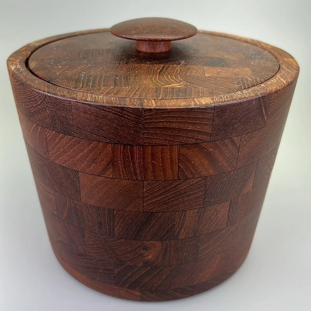 Vintage Ernest Sohn Teak Canister